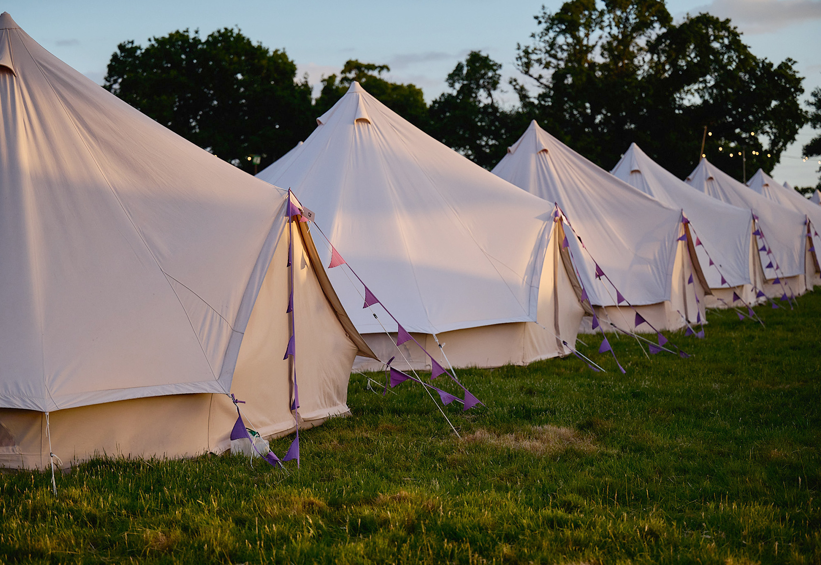 On-site camping for the Kite Festival of arts and culture at Kirtlington Park