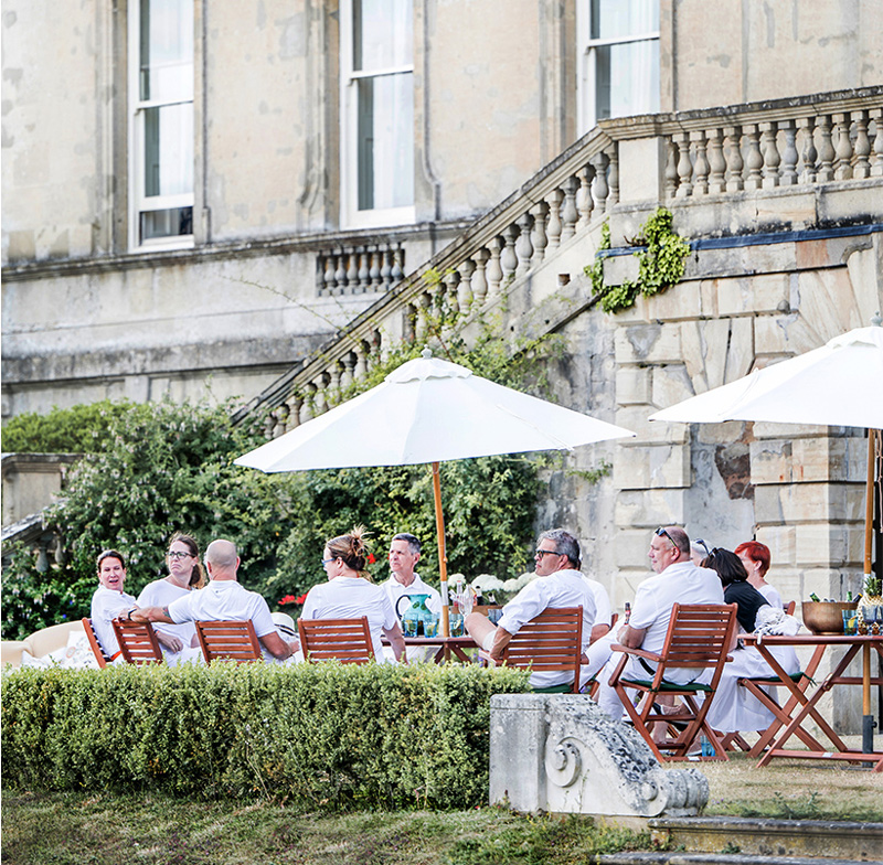 Relaxing in the garden at Kirtlington Park